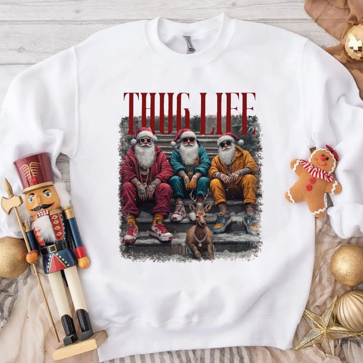 Thug Life Santa Sweatshirt – Funny Gangsta Christmas Holiday Shirt 1 Thug Life Santa Sweatshirt – Funny Gangsta Christmas Holiday Shirt 1
