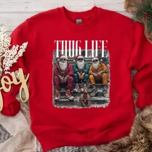 Thug Life Santa Sweatshirt – Funny Gangsta Christmas Holiday Shirt 5 Thug Life Santa Sweatshirt – Funny Gangsta Christmas Holiday Shirt 3