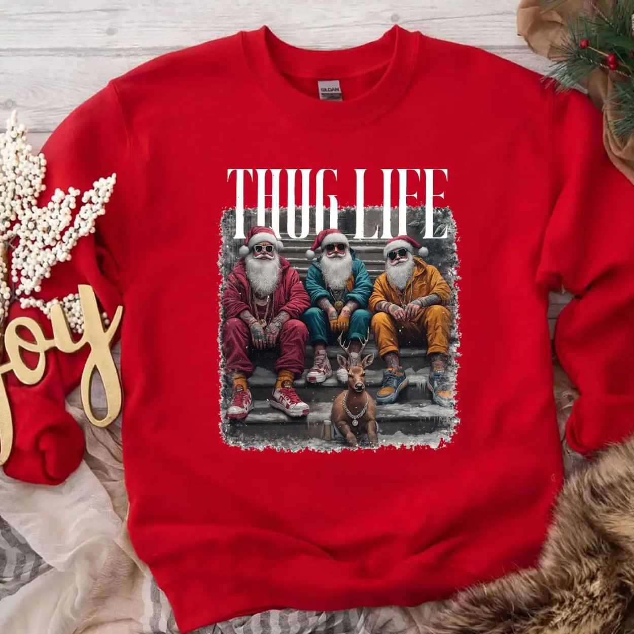 Thug Life Santa Sweatshirt – Funny Gangsta Christmas Holiday Shirt 3 Thug Life Santa Sweatshirt – Funny Gangsta Christmas Holiday Shirt 3
