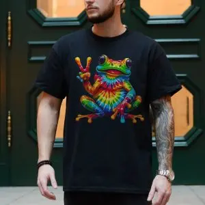 Tie Dye Peace Frog Trippy Vibes T-Shirt 10 Tie Dye Peace Frog Trippy Vibes T Shirt 4 1.jpg