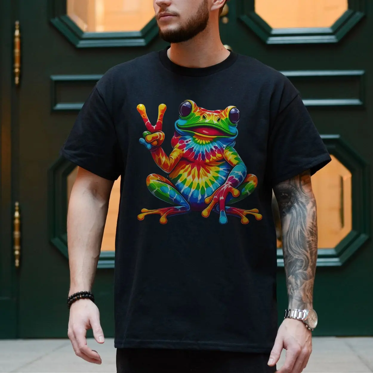 Tie Dye Peace Frog Trippy Vibes T-Shirt 4 Tie Dye Peace Frog Trippy Vibes T Shirt 4 1.jpg