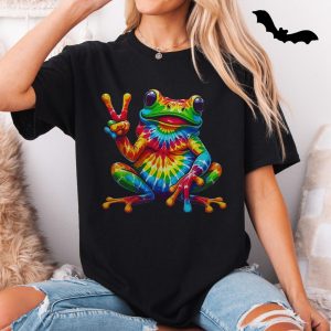 Tie Dye Peace Frog Trippy Vibes T Shirt 5 1.jpg