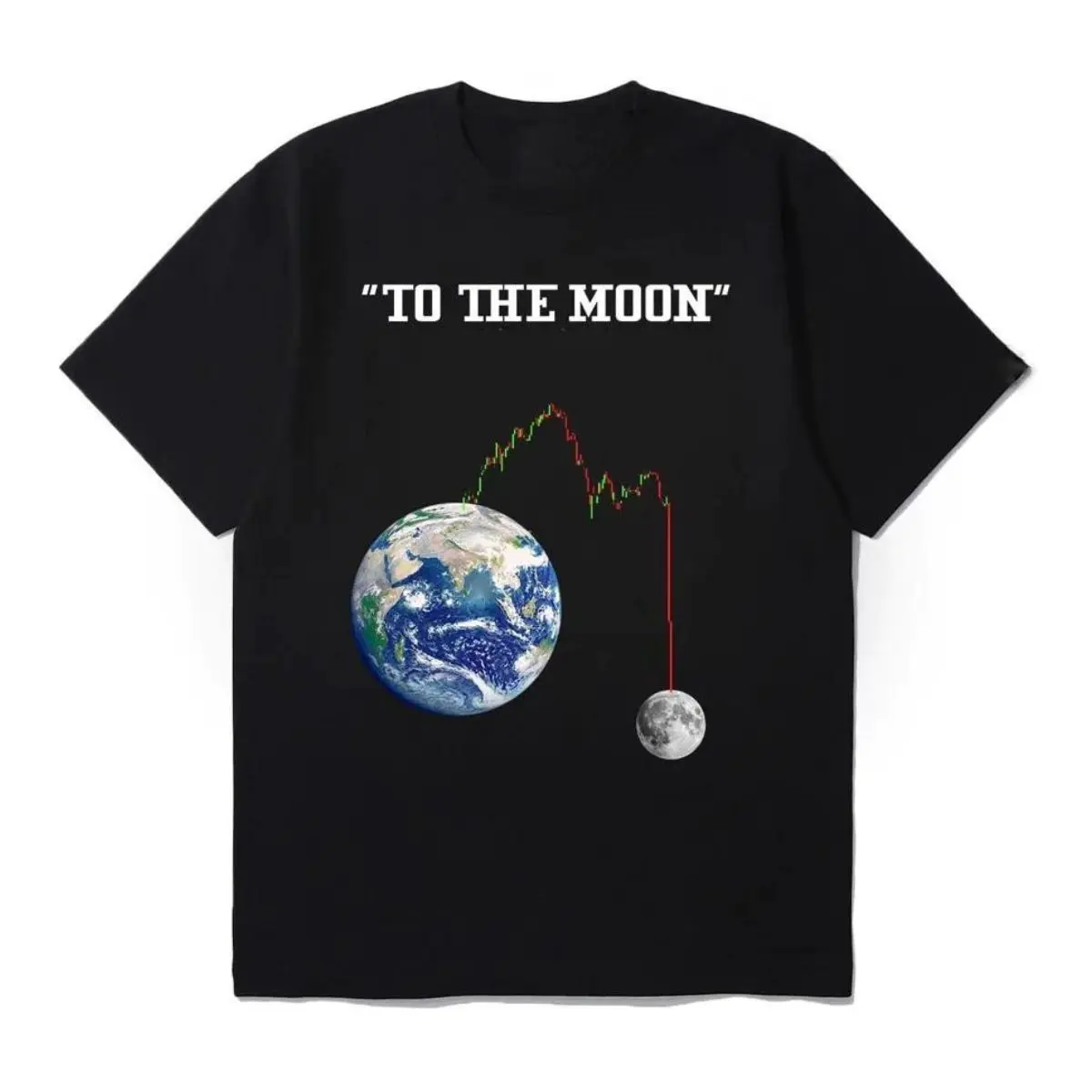 To The Moon Crypto T Shirt – Funny Stock Market Crash Meme Tee for Crypto Traders and Investors
