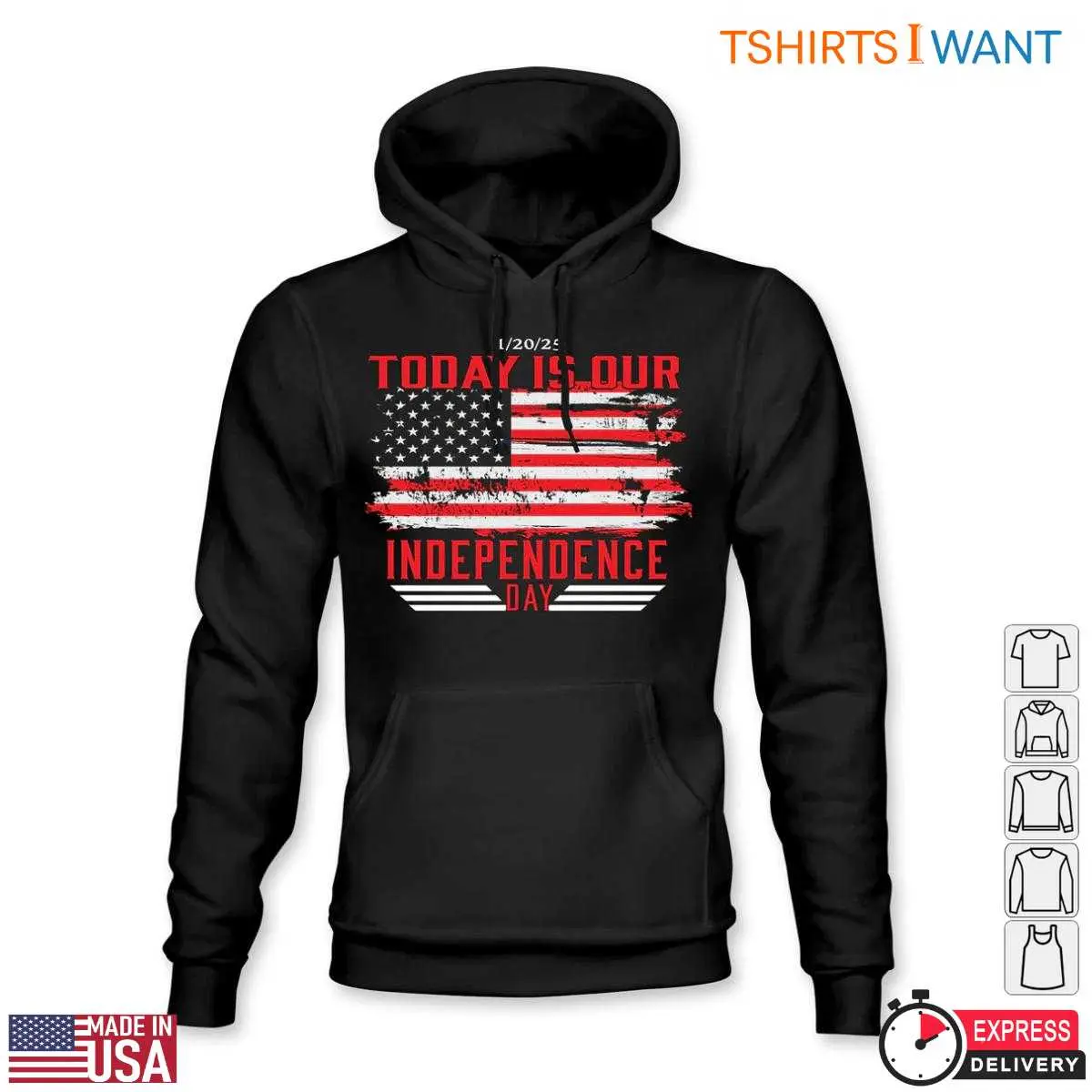 Today is Our Independence Day T-Shirt – Patriotic American Flag Graphic Tee 5 Today is Our Independence Day T-Shirt Detail