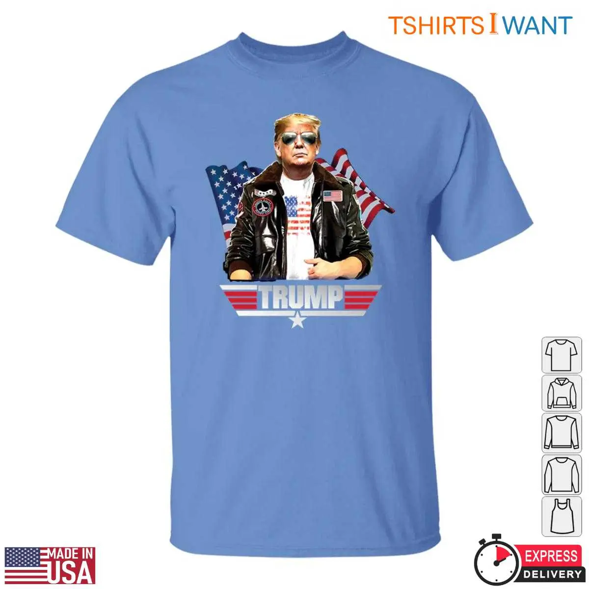 Top Gun Trump T-Shirt – Patriotic Fighter Pilot Style with American Flag Tee 11 Top Gun Trump T-Shirt Detail