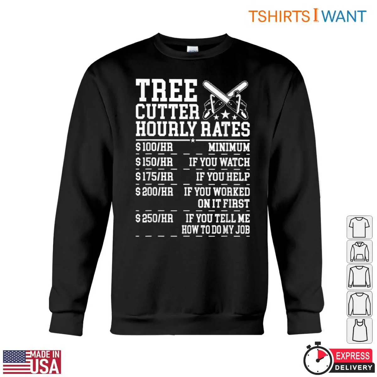 Tree Cutter Hourly Rates Funny Lumberjack T Shirt Professional Chainsaw Design 2 1 1.jpg