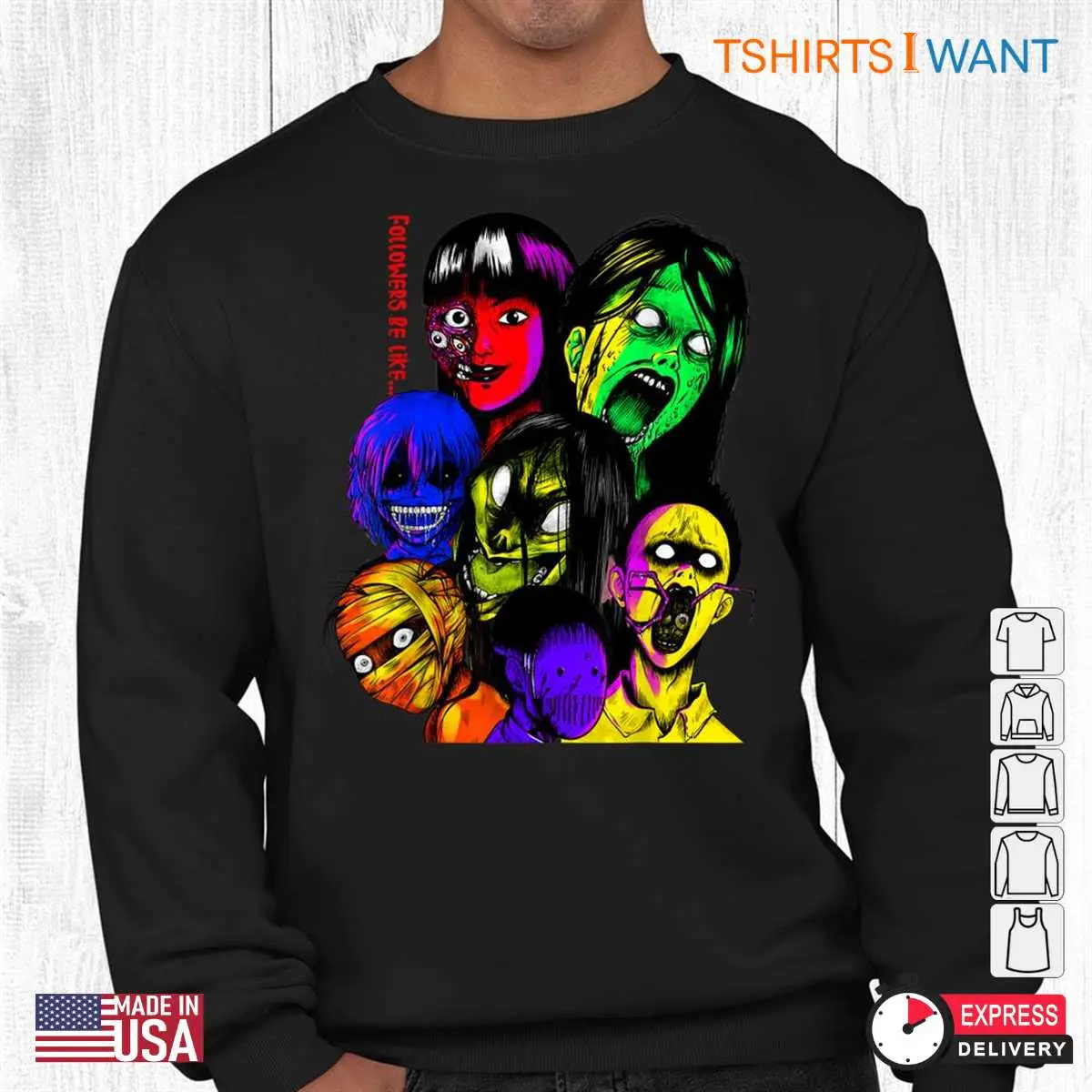 Trippy Halloween: Psychedelic Social Media Funny Halloween Shirt 9 Trippy Halloween Psychedelic Spooky Tee 3