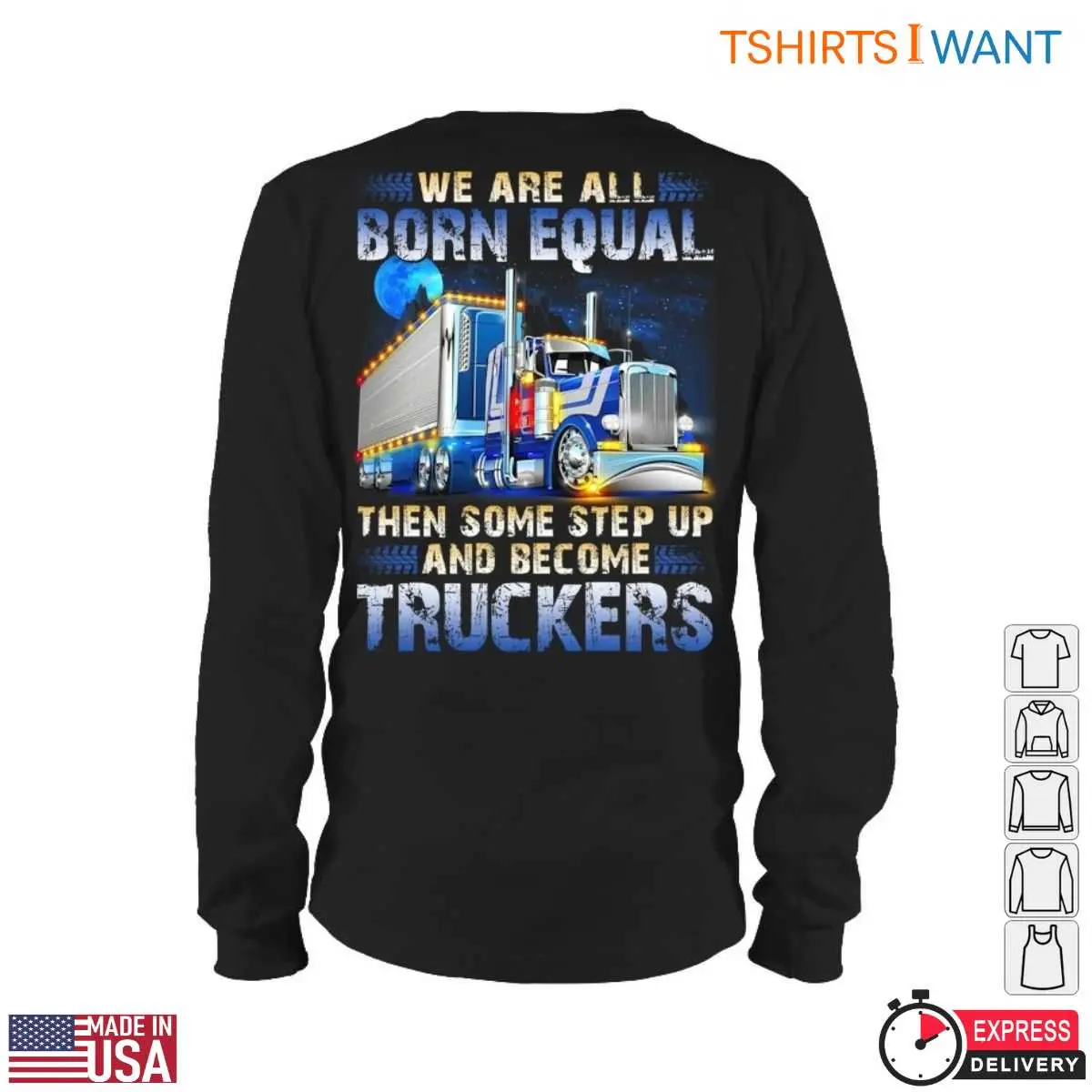 Truck Design T Shirt Born to Be a Trucker Tee 5 1.jpg
