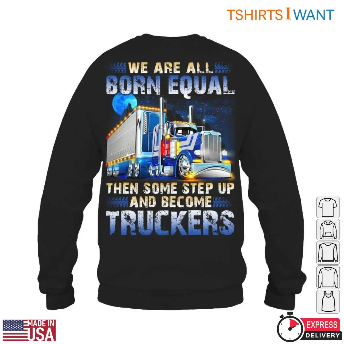 Truck Design T Shirt Born to Be a Trucker Tee 6 1.jpg