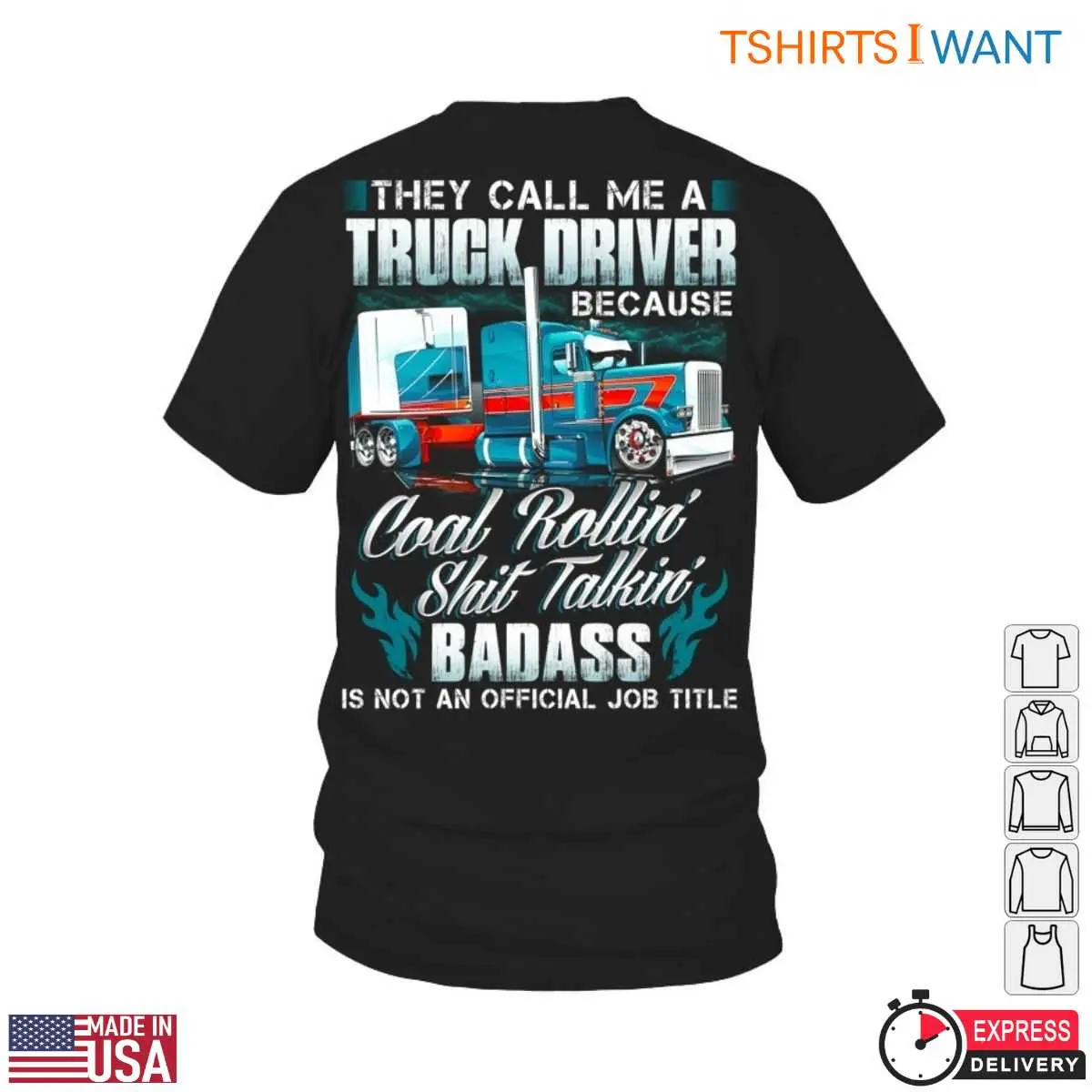 Truck Driver T-Shirt - Coal Rollin, Shit Talkin, Badass Job Title 1 Truck Driver T Shirt Badass Hauler Design 1 1.jpg