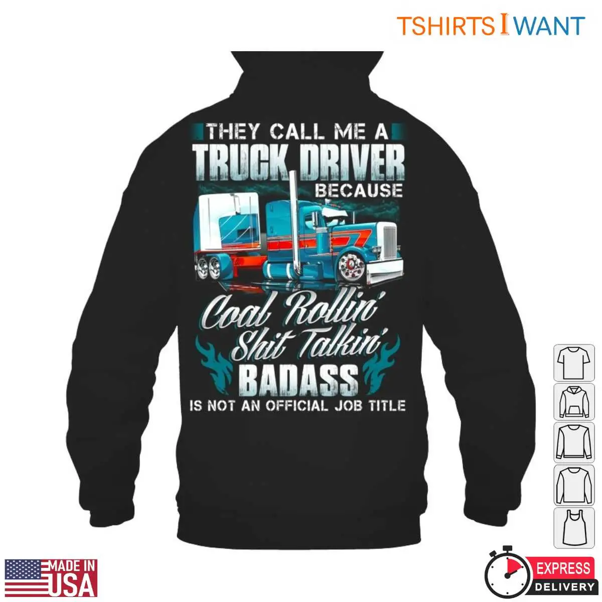Truck Driver T-Shirt - Coal Rollin, Shit Talkin, Badass Job Title 4 Truck Driver T Shirt Badass Hauler Design 4 1.jpg