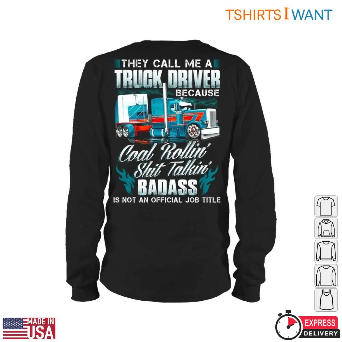 Truck Driver T-Shirt - Coal Rollin, Shit Talkin, Badass Job Title 5 Truck Driver T Shirt Badass Hauler Design 5 1.jpg