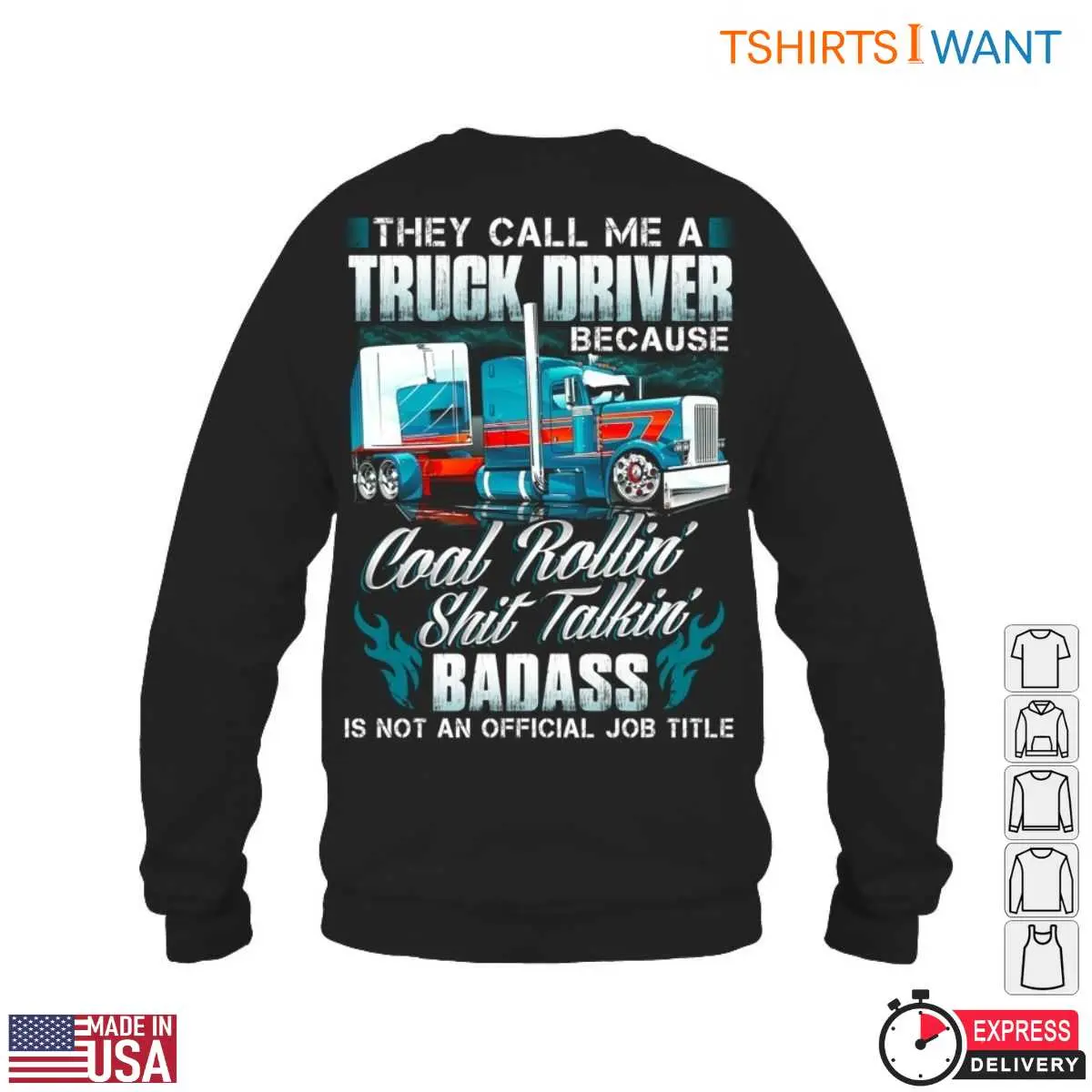 Truck Driver T-Shirt - Coal Rollin, Shit Talkin, Badass Job Title 6 Truck Driver T Shirt Badass Hauler Design 6 1.jpg