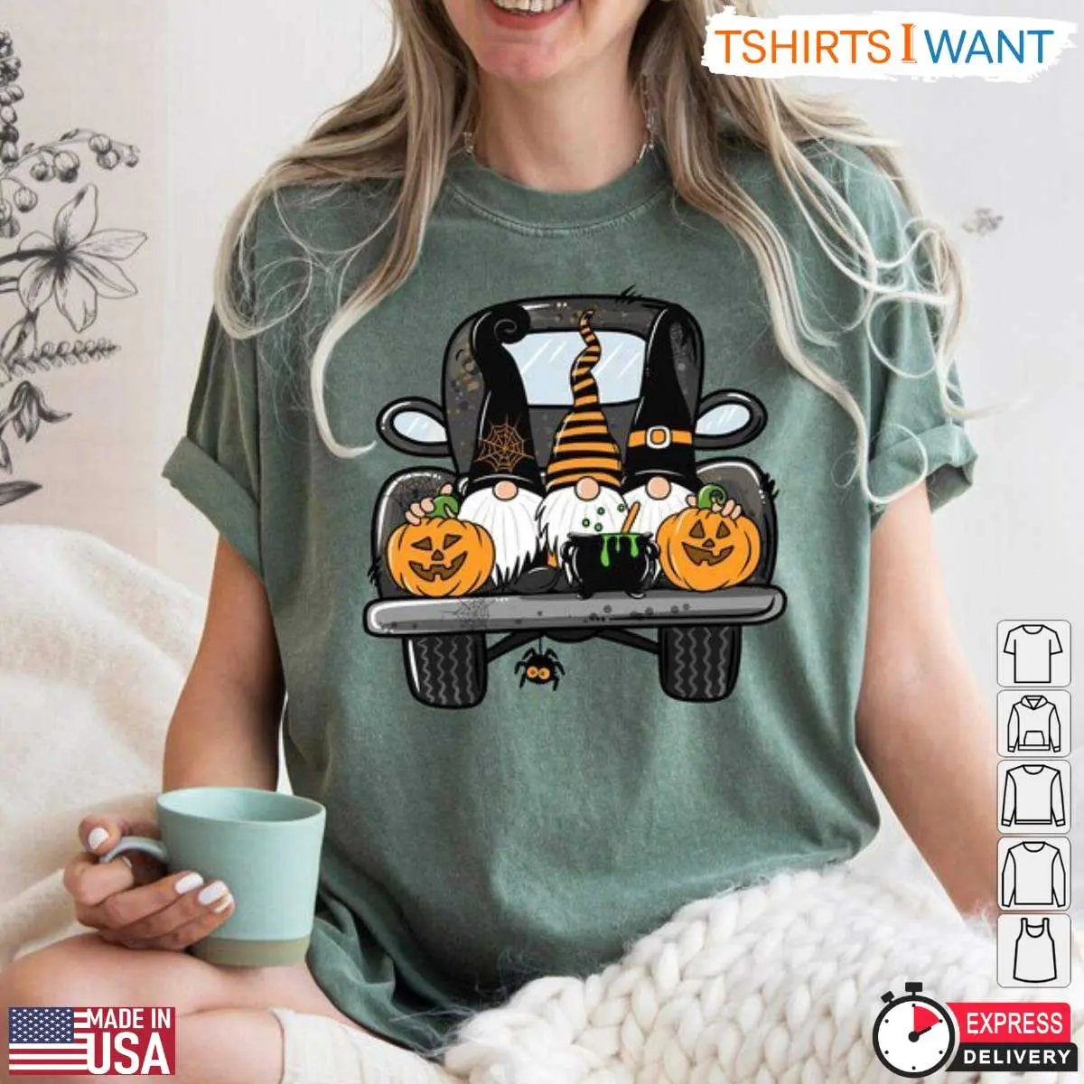 Truck Driver T Shirts Halloween Gnome Design 6 1.jpg