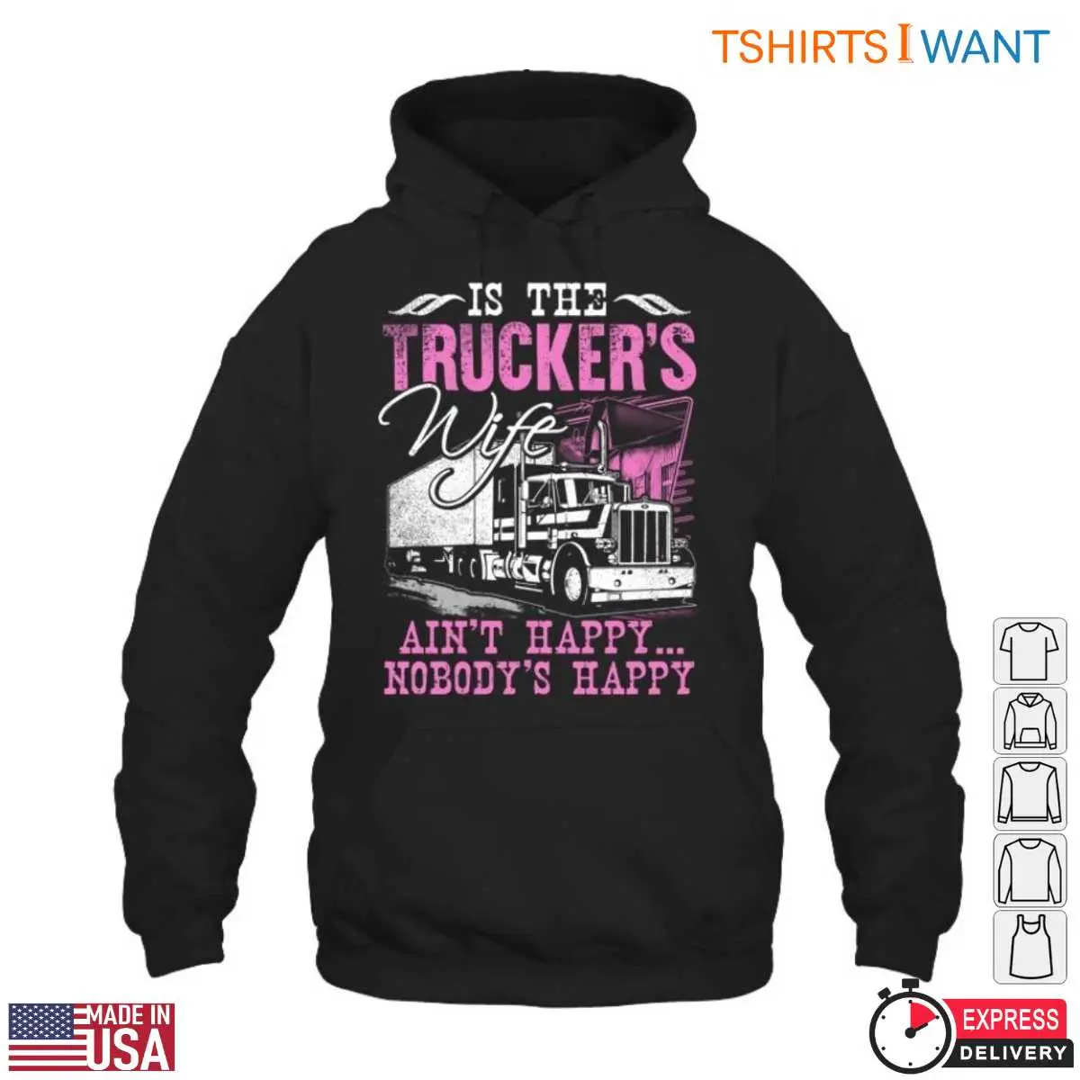 Trucker Wife 18 Wheeler Happiness T Shirt 4 1.jpg