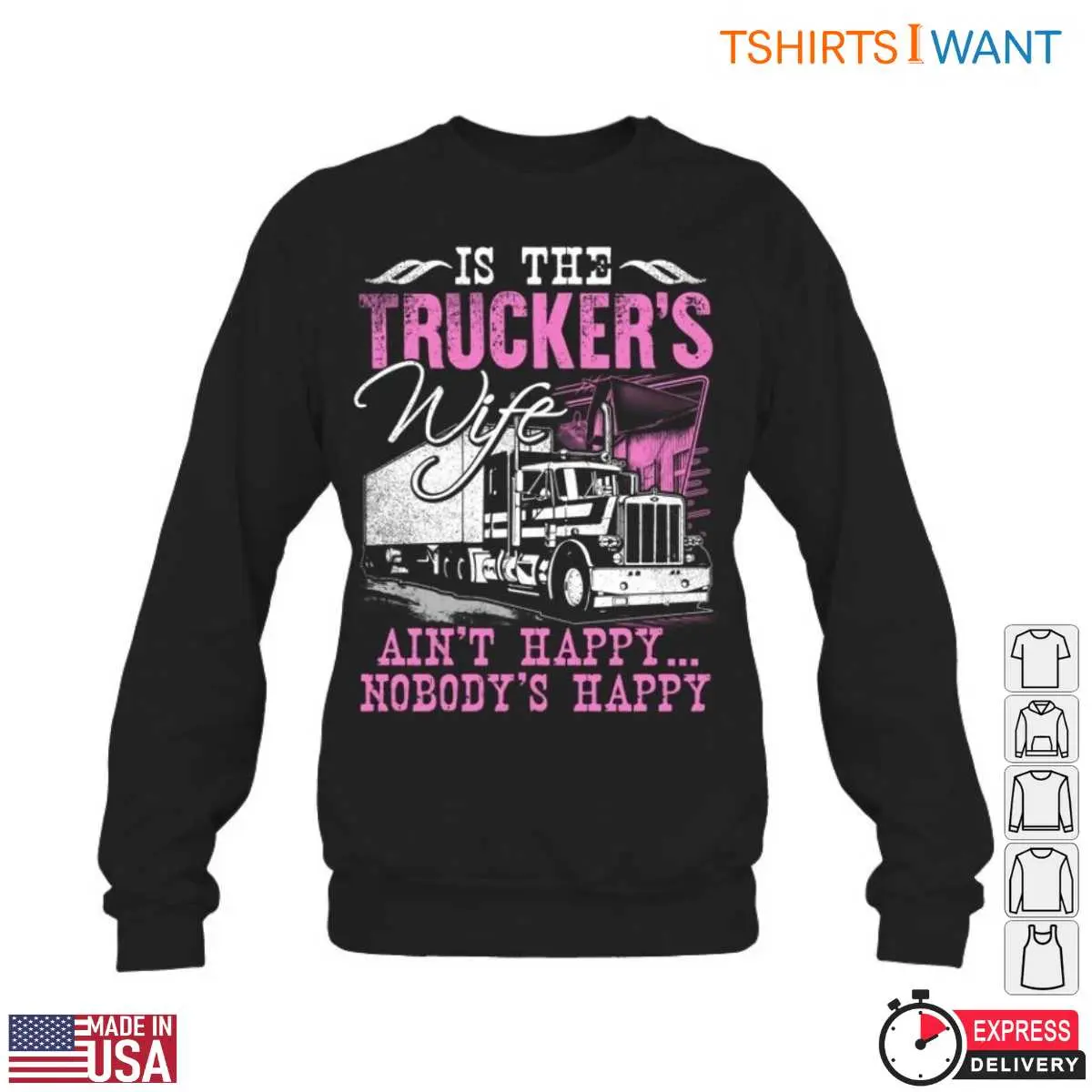 Trucker Wife 18 Wheeler Happiness T Shirt 6 1.jpg