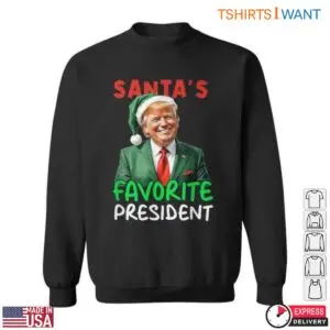 Trump Christmas Santa's Favorite President Holiday Graphic Tee 7 Trump Christmas Santa President Holiday Tee 2 1.jpg