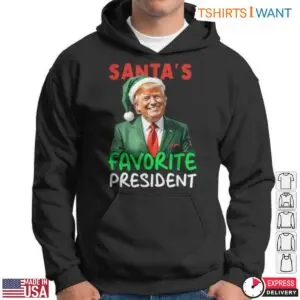 Trump Christmas Santa's Favorite President Holiday Graphic Tee 8 Trump Christmas Santa President Holiday Tee 3 1.jpg