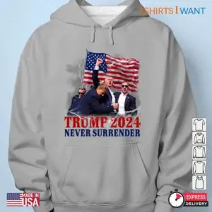 Trump Never Surrender: Always Fights For Us Election Unisex T-shirt 10 Trump Never Surrender Always Fights For Us T shirt 5 1.jpg