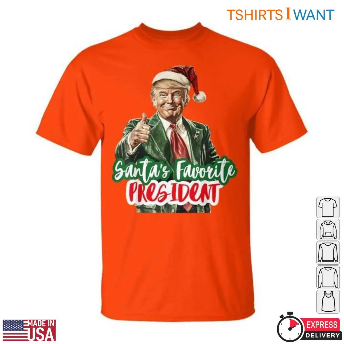 Trump Santa T Shirt Festive Graphic Santas Favorite President 6 1.jpg