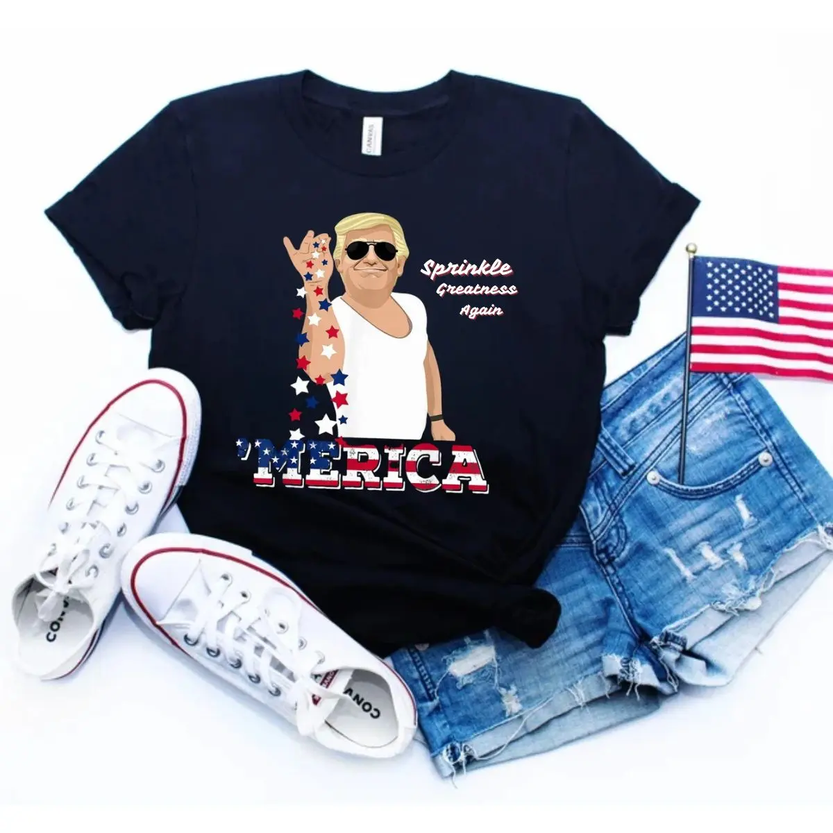 Trump Sprinkle Greatness Again Shirt Fun and Playful Design with Salt Bae Twist 1