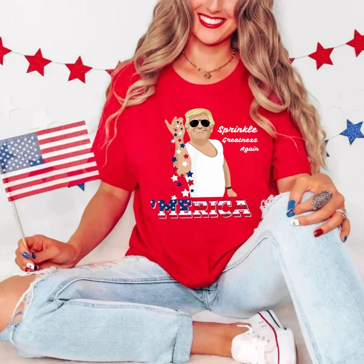 Trump Sprinkle Greatness Again Shirt Fun and Playful Design with Salt Bae Twist 5