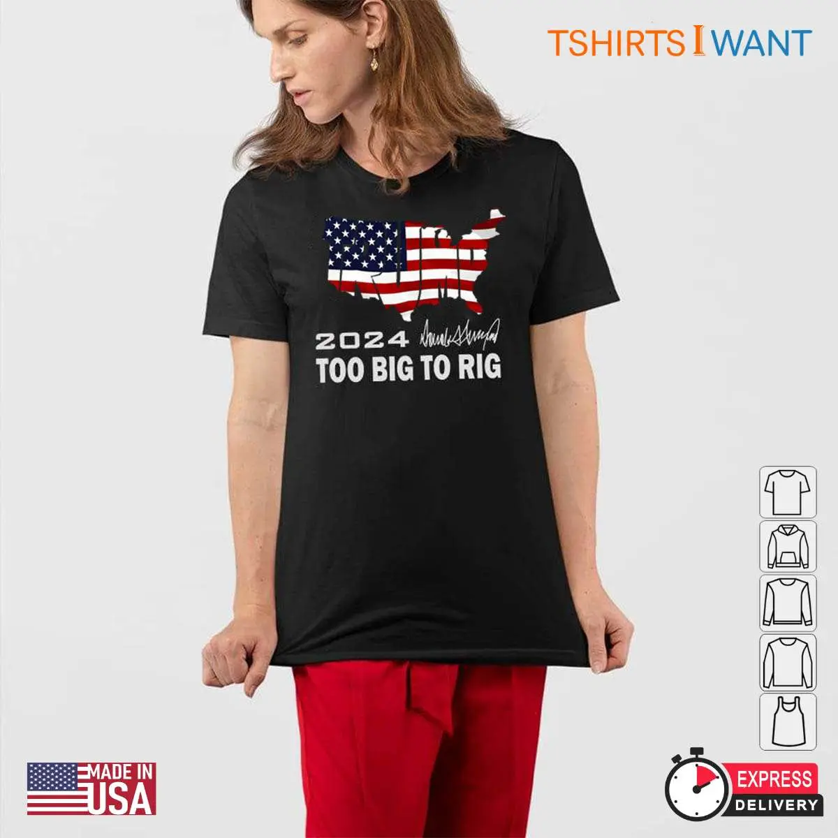 Trump Too Big to Rig: Bold Statement 2024 Election T-shirt 6 Trump Too Big to Rig 2024 Election T shirt 1