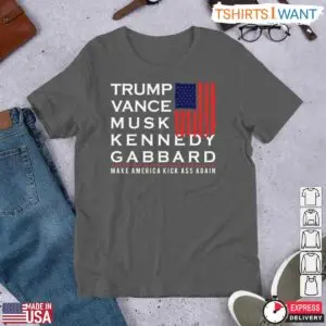 Trump Vance Musk Kennedy Gabbard T-Shirt – Make America Kick Ass Again Parody Tee 8 Trump Vance Musk Kennedy Gabbard T Shirt Parody Kick Ass 4 1.jpg