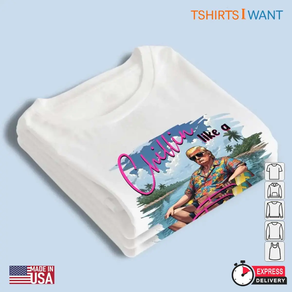 Trump on Beach Chillin Like A Felon Funny 2024 Shirt 4 1.jpg