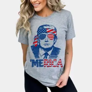 Trump Sunglasses Bandana American Flag 4th of July T-Shirts 7 Trump with Sunglasses and Bandana American Flag 4th of July T Shirts 3