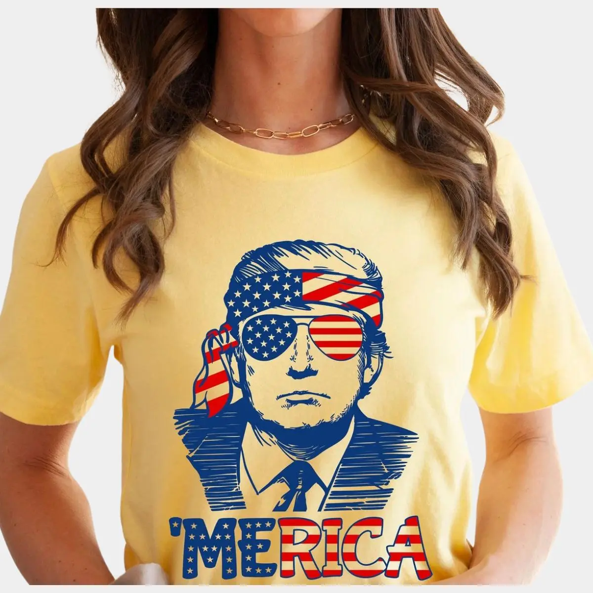 Trump with Sunglasses and Bandana American Flag 4th of July T Shirts 4 Trump with Sunglasses and Bandana American Flag 4th of July T Shirts 4
