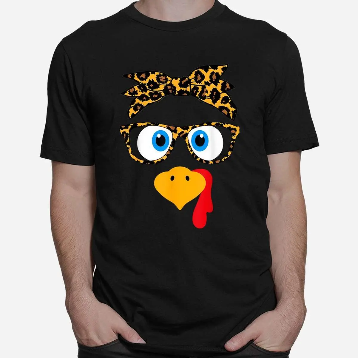 Turkey Face Leopard Glasses Thanksgiving Shirt 2 1.jpg