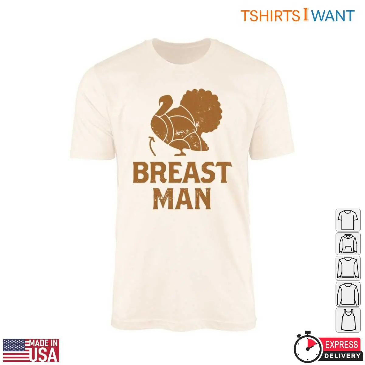 Turkey Graphic T Shirt Funny Thanksgiving Breast Man Tee 1 1.jpg