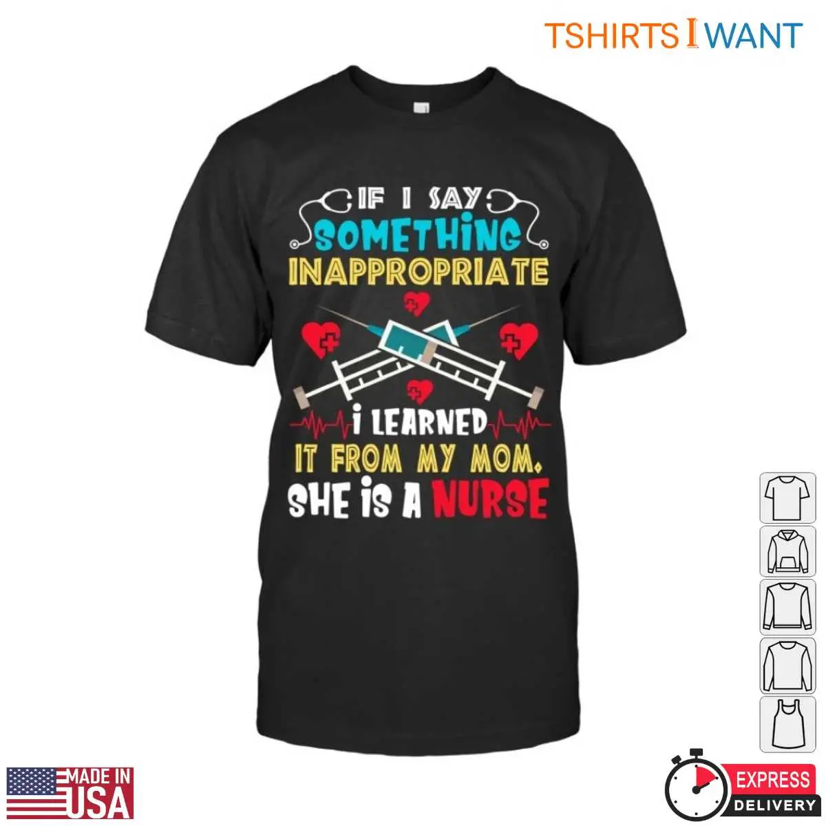 Two Syringes T-Shirt - Funny Nurse Mom Humor Gift with Inappropriate Quotes 12 Two Syringes T-Shirt Front View