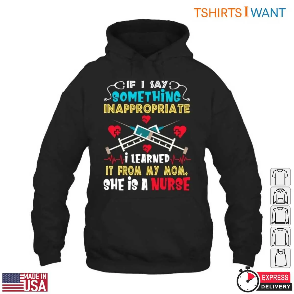Two Syringes T-Shirt - Funny Nurse Mom Humor Gift with Inappropriate Quotes 13 Two Syringes T-Shirt Detail