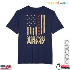 US Army Veteran T-Shirt - Patriotic Red Line American Flag Vintage Design 6 US Army Veteran Red Line American Flag Vintage Tee 2 1.jpg