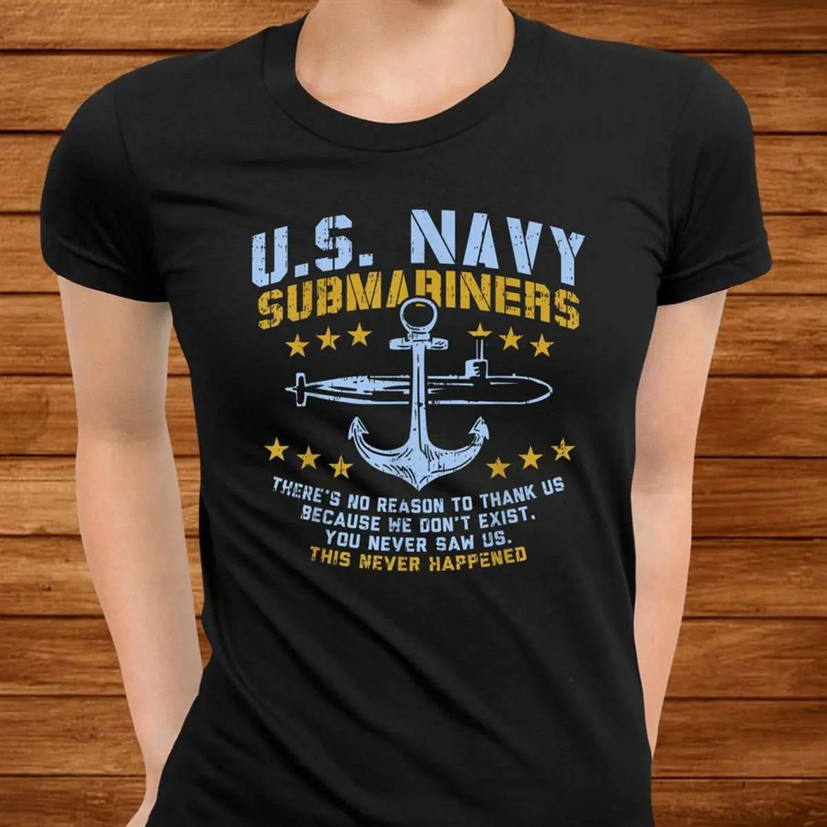 US Navy Submariners Anchor Veteran Shirt 9 US Navy Submariners Anchor Veteran Shirt Front View
