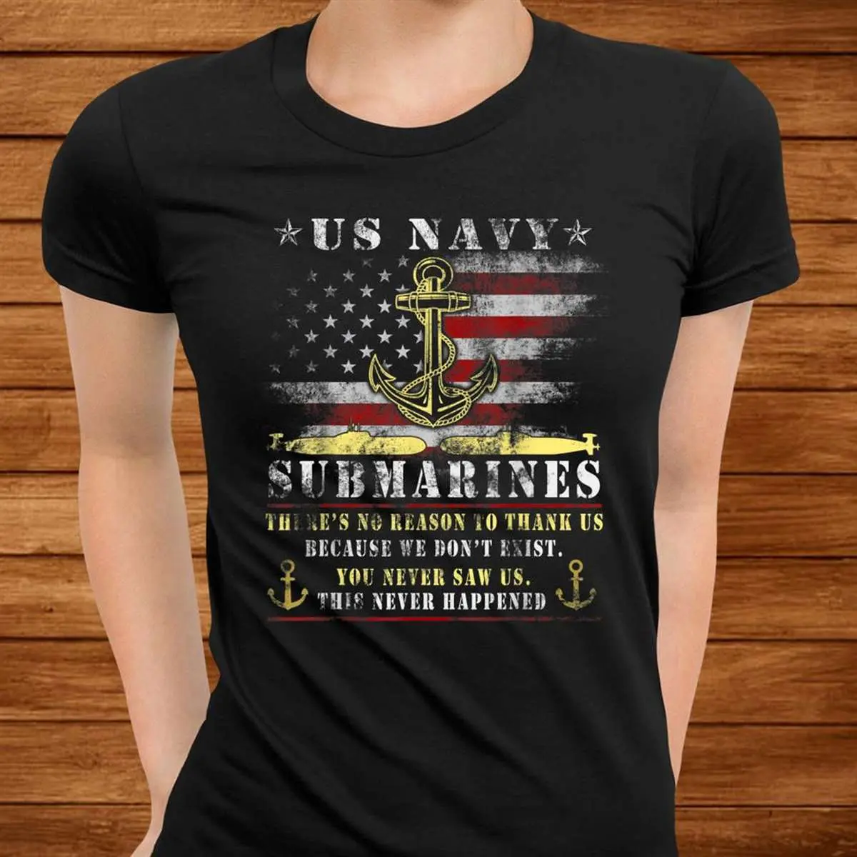 US Navy Submarines Veteran Vintage Shirt 9 US Navy Submarines Veteran Vintage Shirt Front View