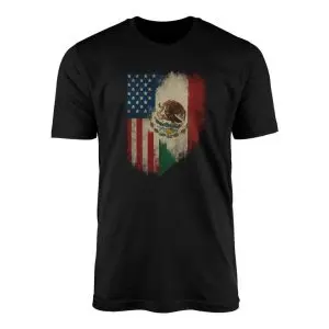 USA Mexico Flag T shirt E28093 Distressed American Mexican Heritage Tee 1.jpg