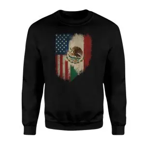 USA Mexico Flag T-shirt – Distressed American Mexican Heritage Tee 9 USA Mexico Flag T shirt E28093 Distressed American Mexican Heritage Tee 3.jpg