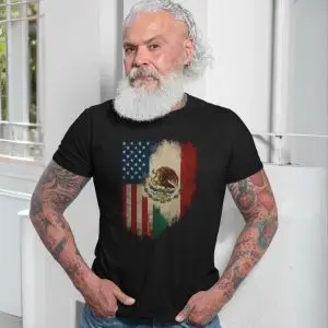 USA Mexico Flag T-shirt – Distressed American Mexican Heritage Tee 13 USA Mexico Flag T shirt E28093 Distressed American Mexican Heritage Tee 7.jpg