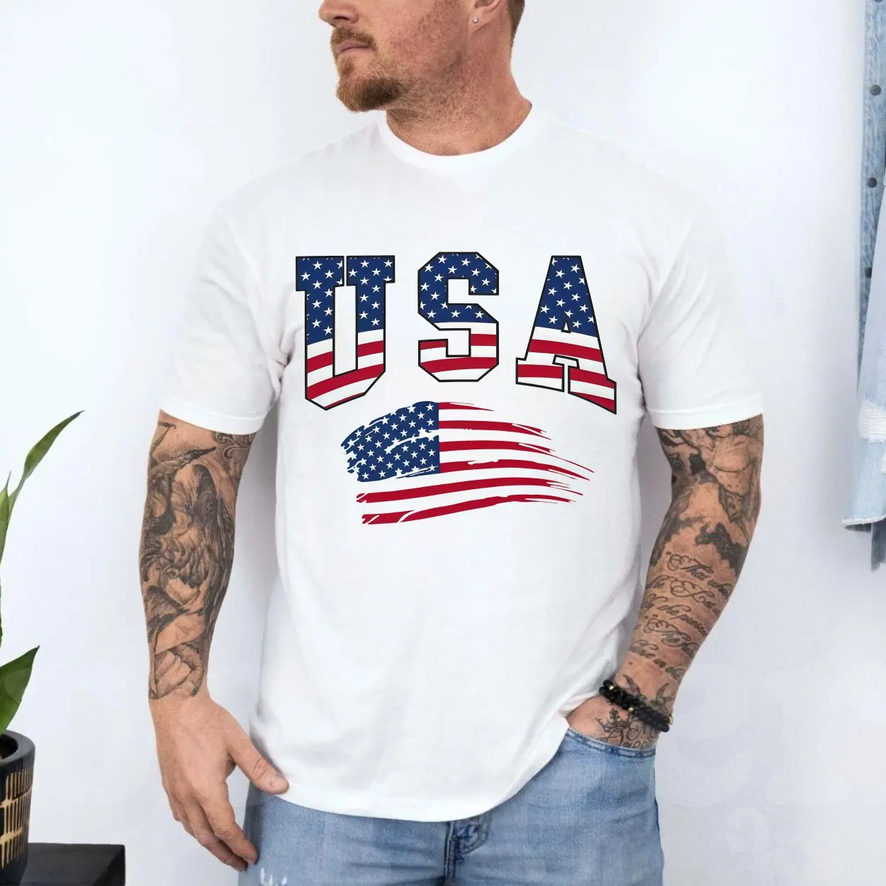 USA T shirt E28093 American Flag Patriotic Stars and Stripes Tee 4.jpg
