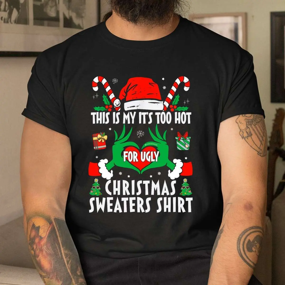 Ugly Christmas Sweaters 2023 Shirt - This Is My It's Too Hot For Xmas Tee 11 Ugly Christmas Sweaters Too Hot for 2023 4