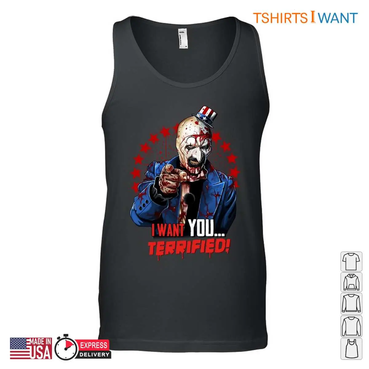 Uncle Sam Horror I Want You Terrified T Shirt 4