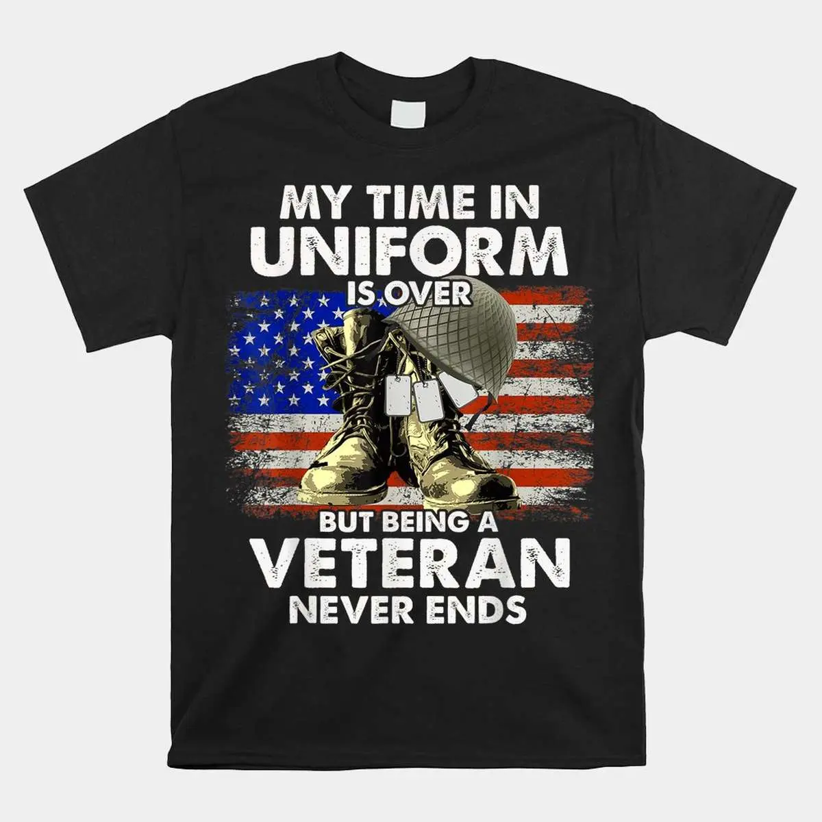 Uniform Over Veteran Never Ends Shirt 10 Uniform Over Veteran Never Ends Shirt