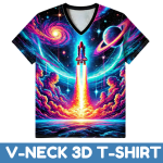 V-neck 3D T-shirt
