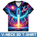 V-neck 3D T-shirt