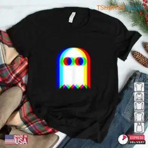 Vaporwave Halloween: Ghost Trippy Vaporwave Techno Rave EDM Halloween Shirt 7 Vaporwave Halloween Trippy Ghost Rave Tee 3 1.jpg