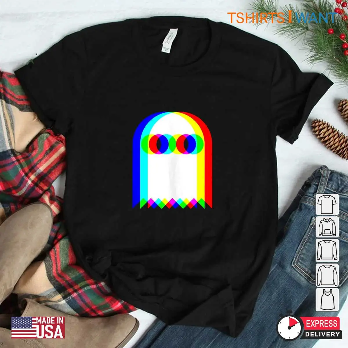 Vaporwave Halloween: Ghost Trippy Vaporwave Techno Rave EDM Halloween Shirt 11 Trippy Vaporwave Halloween Tee