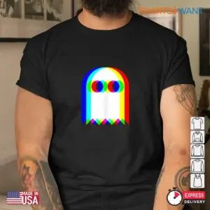 Vaporwave Halloween: Ghost Trippy Vaporwave Techno Rave EDM Halloween Shirt 8 Vaporwave Halloween Trippy Ghost Rave Tee 4 1.jpg